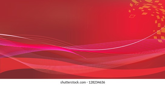 curved background in red
