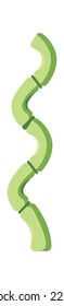 Curved bamboo tree flat icon
