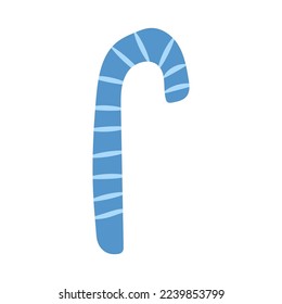 Curved beverage straw in a simple flat style. vector illustration