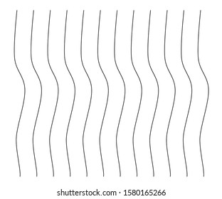 Curved black lines background vector