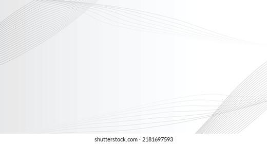 Curved black lines on a white background. Vector perspective grid. Abstract gradient wave of lines. Digital background. Futuristic vector illustration. Blank text space for WebSite Banner EPS10.