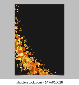 Curved blank abstract scattered confetti circle brochure background - vector stationery template illustration