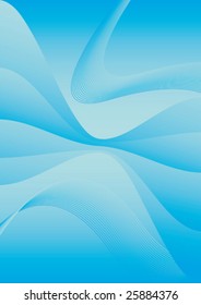 curved blue lines abstract vector background