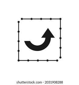 curved body arrow in the box