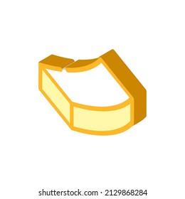 curved brick isometric icon vector. curved brick sign. isolated symbol illustration