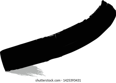 Curved Brush Stroke . Vector Logo Design Template . Twirl Grunge Shapes . Trace of mascara.