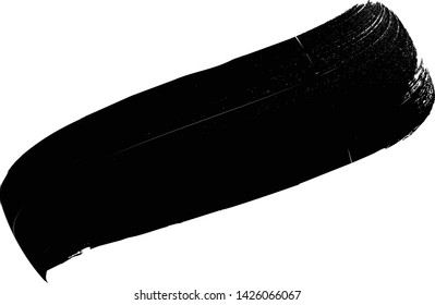 Curved Brush Stroke . Vector Logo Design Template . Twirl Grunge Shapes . Trace of mascara.
