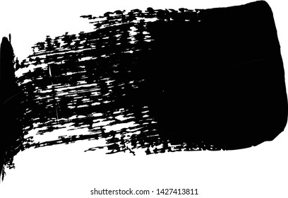 Curved Brush Stroke . Vector Logo Design Template . Twirl Grunge Shapes . Trace of mascara.