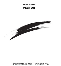 Curved Brush Stroke . Vector Logo Design Template .