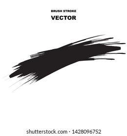Curved Brush Stroke . Vector Logo Design Template .
