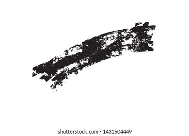 Curved Brush Stroke . Vector Logo Design Template .