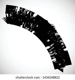 Curved Brush Stroke . Vector Logo Design Template .
