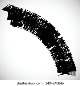 Curved Brush Stroke . Vector Logo Design Template .
