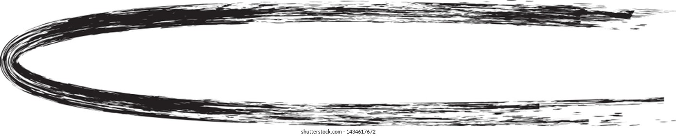Curved Brush Stroke . Vector Logo Design Template .
