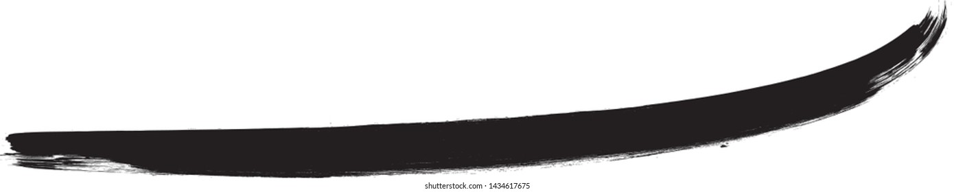 Curved Brush Stroke . Vector Logo Design Template .