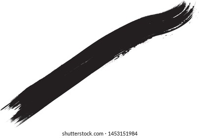 Curved Brush Stroke . Vector Logo Design Template . Twirl Grunge Shapes . Trace of mascara.