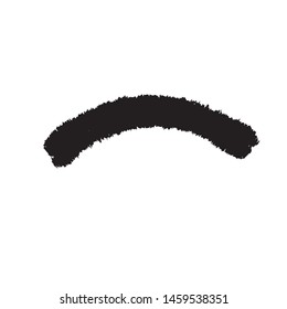 Curved Brush Stroke . Vector Logo Design Template . Twirl Grunge Shapes . Trace of mascara.