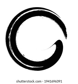 Curved Brush Stroke . Vector Logo Design Template . Twirl Grunge Shapes . Trace of mascara.