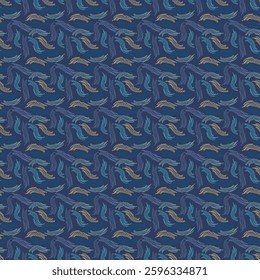 Curved brush strokes seamless pattern. Hand drawn background for your design. Textile, packaging, blog decoration, banner, poster, wrapping paper. Vector. 