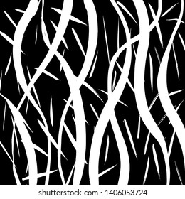 Curved Brush texture pattern. Grunge vector.