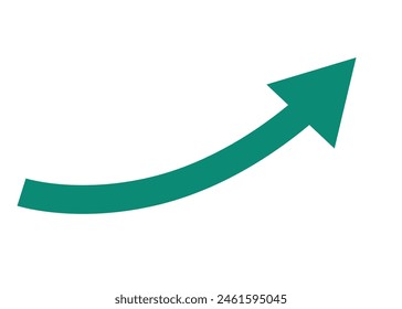 curved business arrows going up represent business and trading profit economic boom