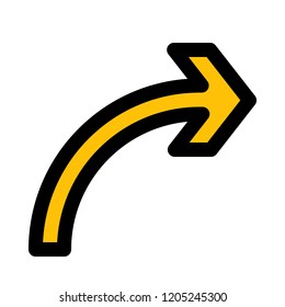curved chevron arrow