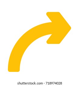 curved chevron arrow