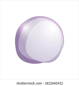 Curved circular background made of purple and white layers. Vector