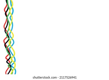 Curved color lines. Vector graphics.