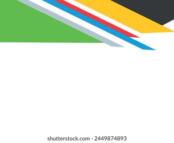 Curved colored lines on a white background. Vector graphics for design