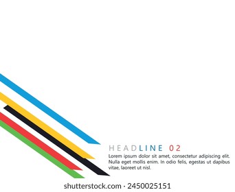 Curved colored lines on a white background. Vector graphics for design.