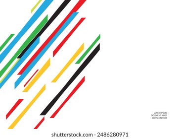 Curved colored lines on a white background.