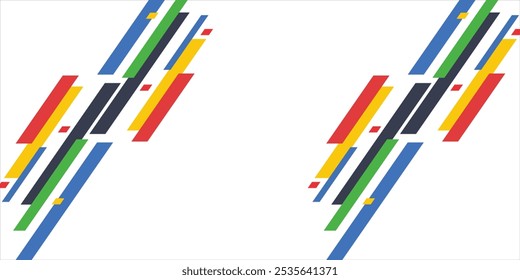Líneas curvas de colores sobre un fondo blanco.