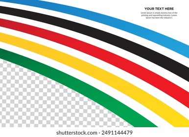 Curved colored lines, Template for presentation