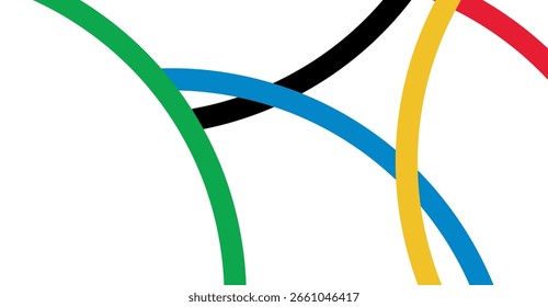 Curved colorful abstract lines. For web banner design