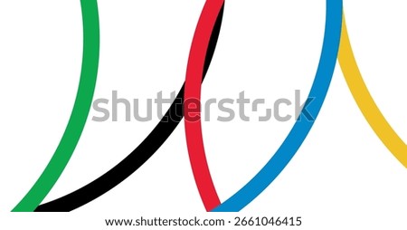 Curved colorful abstract lines. For web banner design