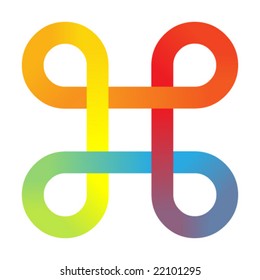 curved colorful logo design symbol