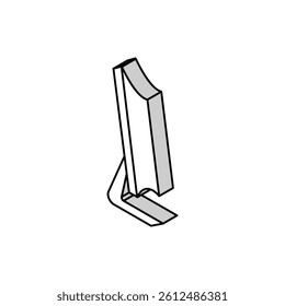 curved computer screen isometric icon vector. curved computer screen sign. isolated symbol illustration
