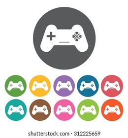 Curved Controller icons set. Vector Illustration eps10 