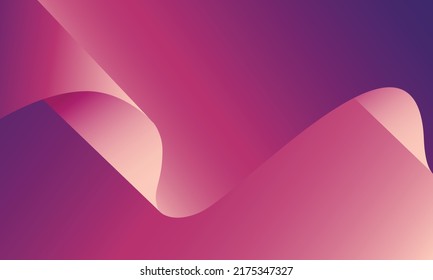 Curved corner paper vector design for poster and print background. Scroll page curls in 3d for wallpaper. Collection of abstract paper in pastel color gradient.