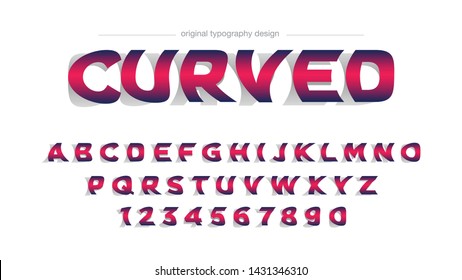 Curved Custom Typography Artistic Font