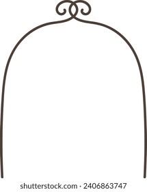 Curved Decorative Arch Vector Illustration