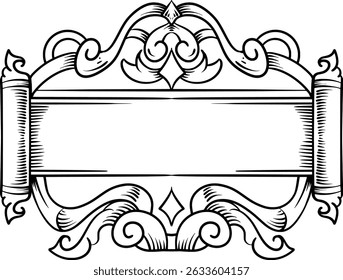 curved decorative element design and to add text or titles