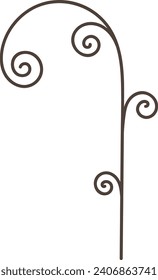 Curved Decorative Rack Vector Illustration
