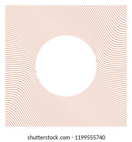 curved and deformed lines around a circle