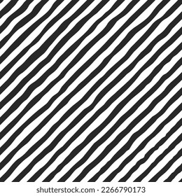 Curved diagonal lines. Seamless vector pattern. Imitation of natural texture or fibers. Irregular stripes. Repeating fabric texture.