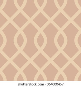 Curved diamond trellis pattern seamless vector background tile