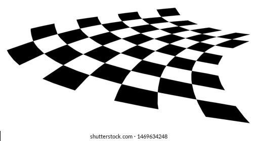 curved distorted checkerboard EPS10 vector illustration.