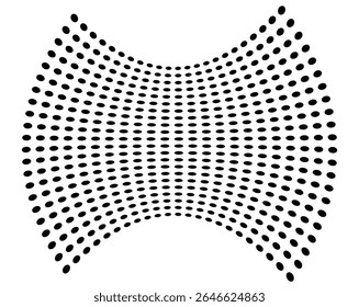 Padrão de Ilusão de Grade de Pontos Curvos para Design de Efeitos Visuais