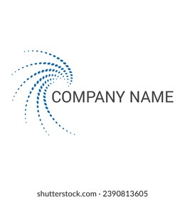 curved dots of light logo template 1